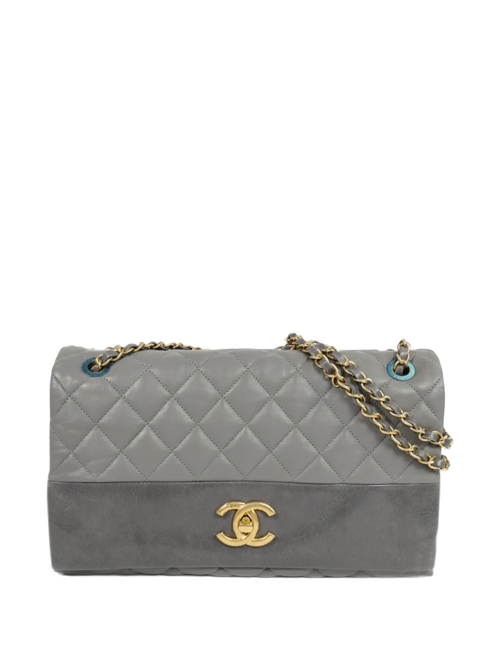 CHANEL Pre-Owned quilted CC turn-lock shoulder bag - Grigio