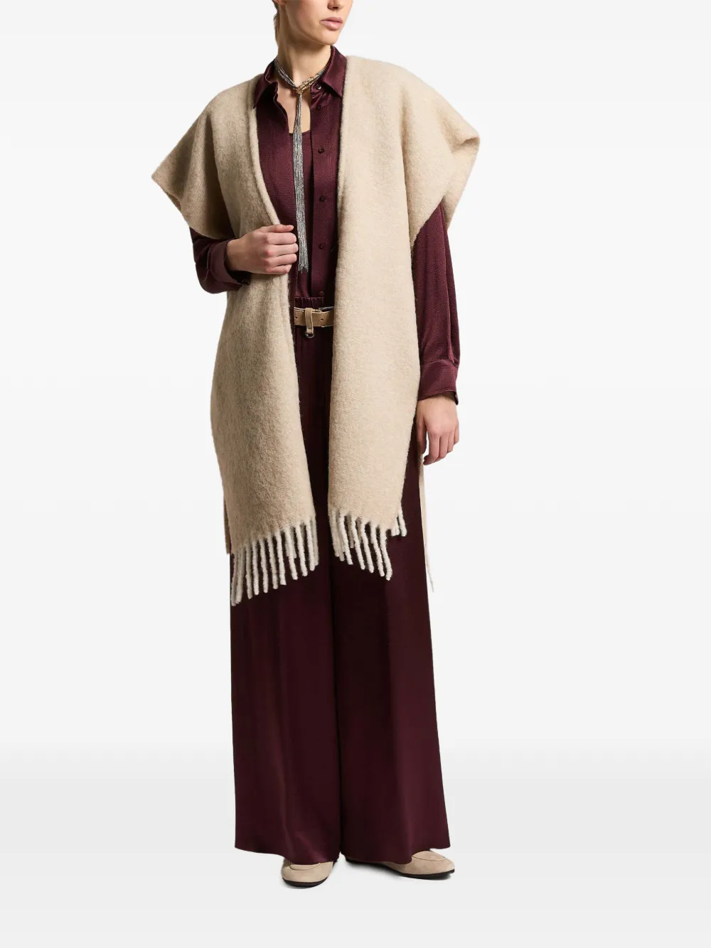 Peserico suede ring-detail belt Beige