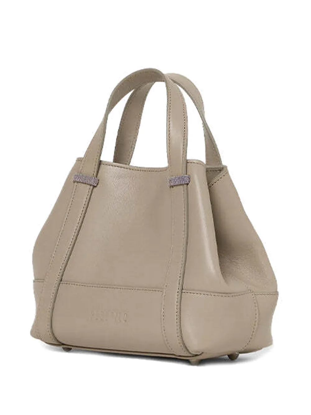 Peserico mini Itinera leather tote bag Beige