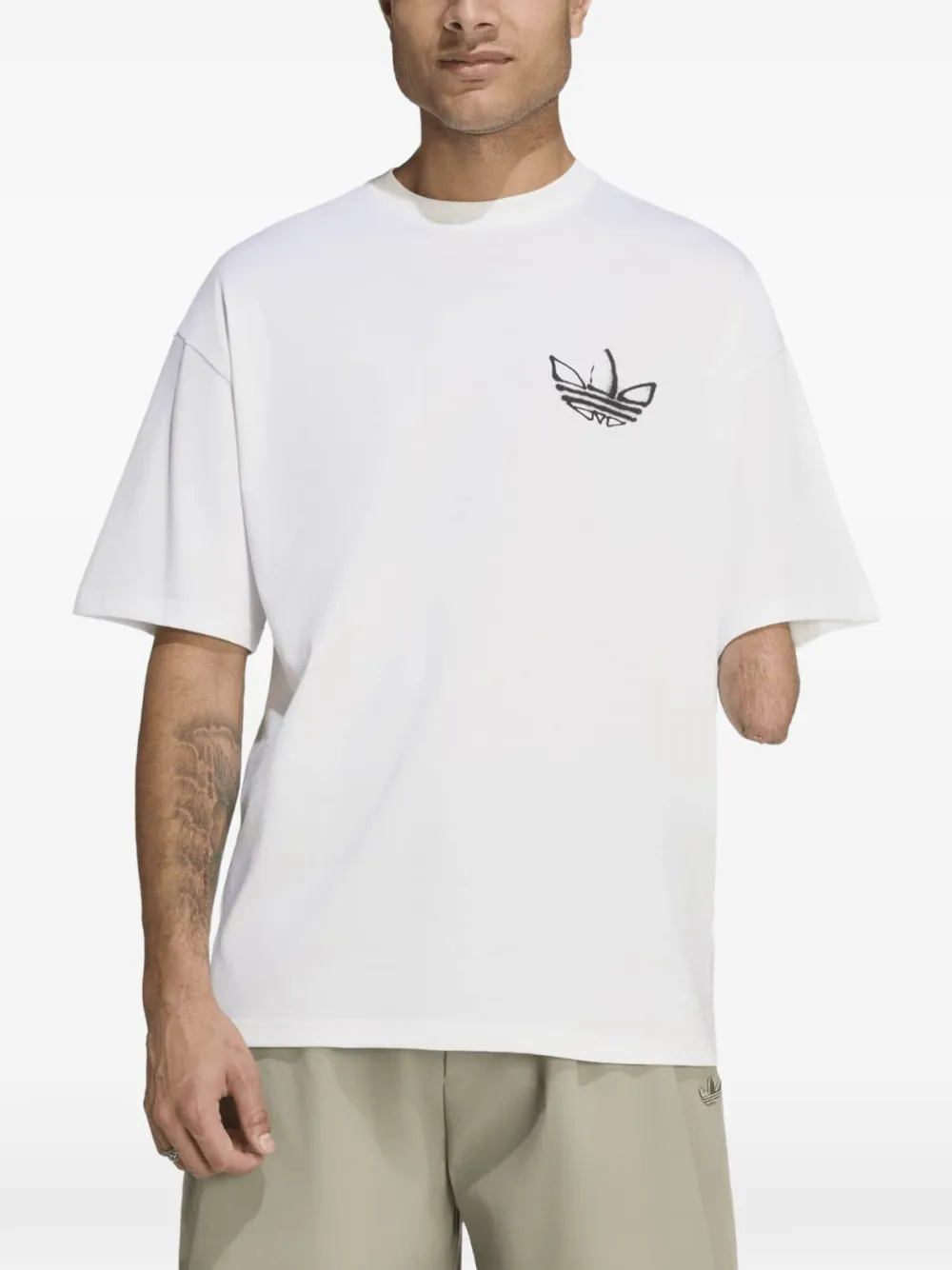adidas T-shirt powder tongue Wit