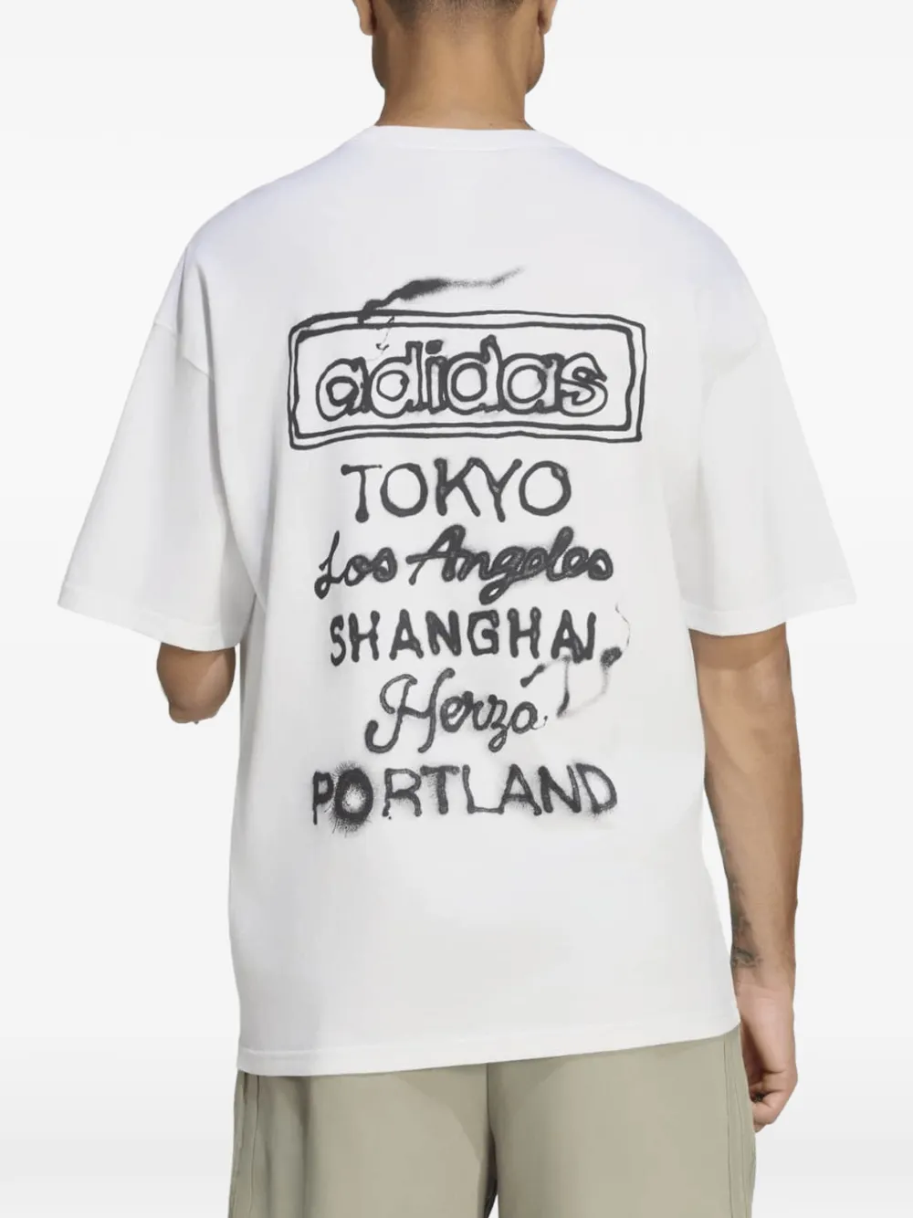 adidas T-shirt powder tongue Wit