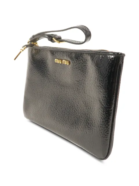 Miu Miu Pre-Owned patent leather clutch bag