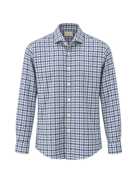 Xacus gingham-check long-sleeve shirt