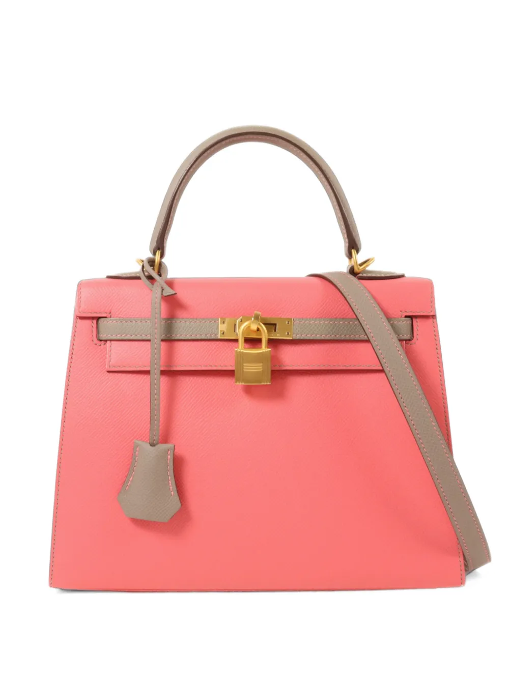 Hermès Pre-Owned 25 Kelly leather tote bag - Rosa