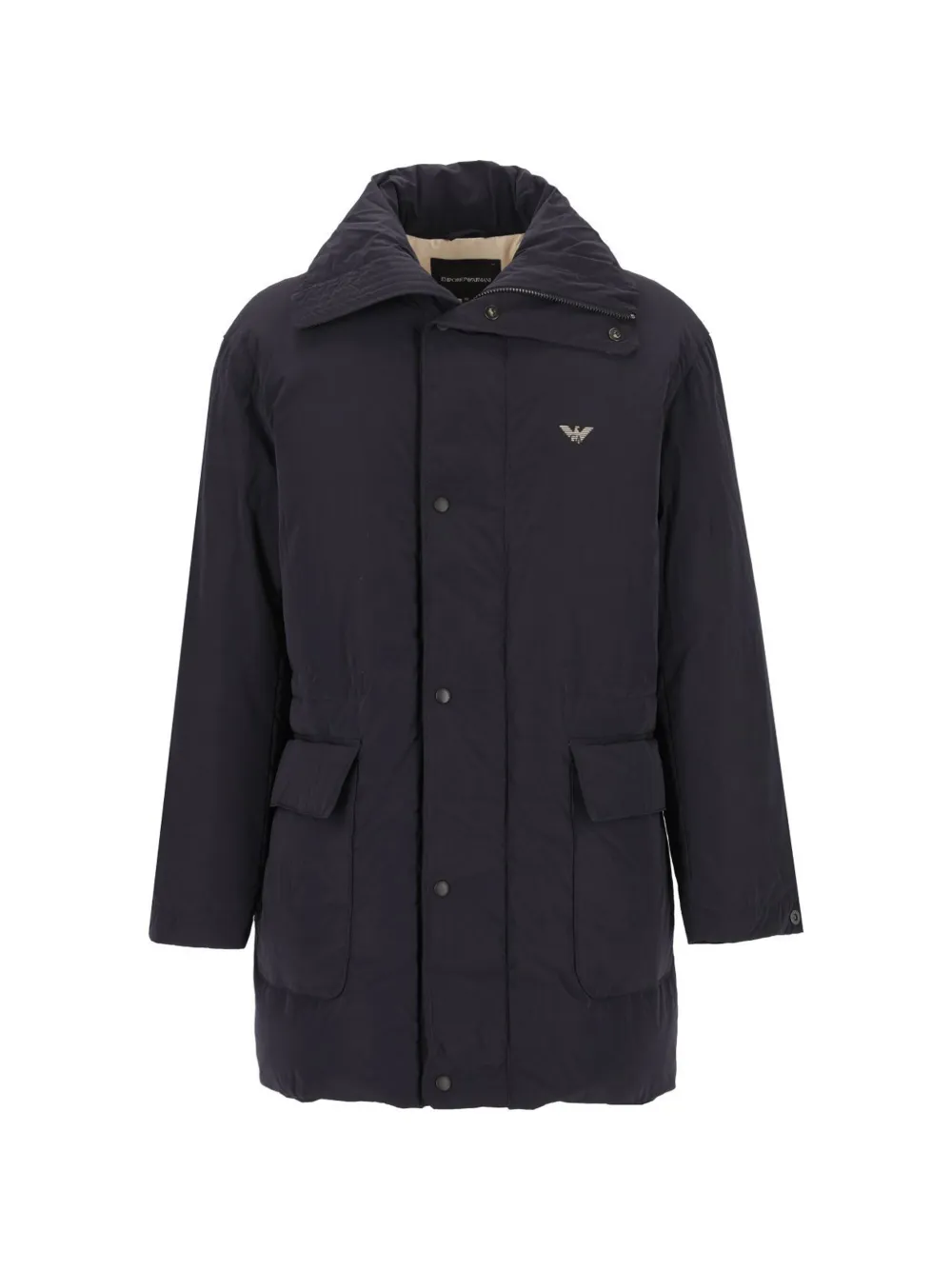 Emporio Armani logo-detail padded jacket - Blau