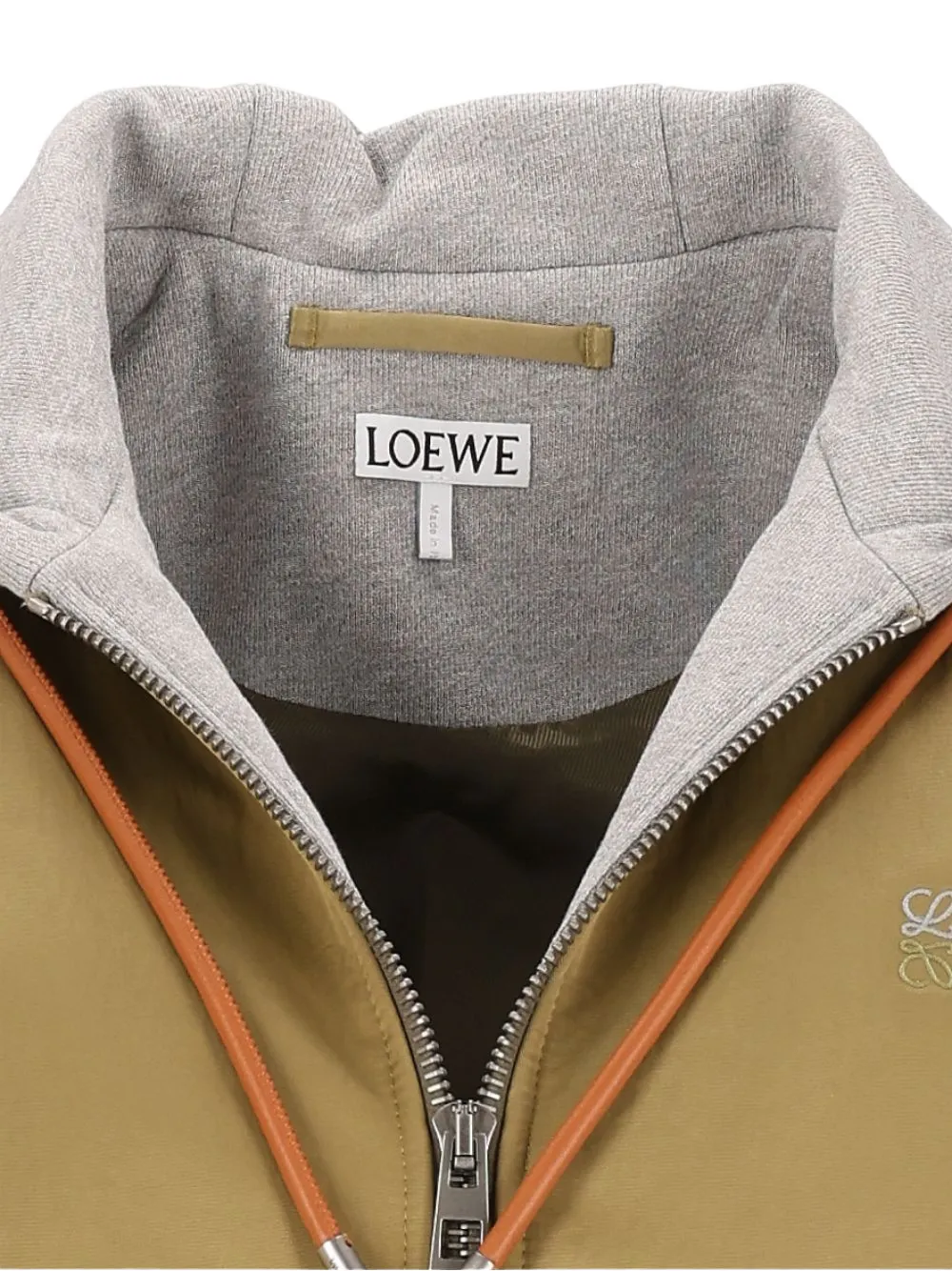 LOEWE bomber jacket in technical shell Groen