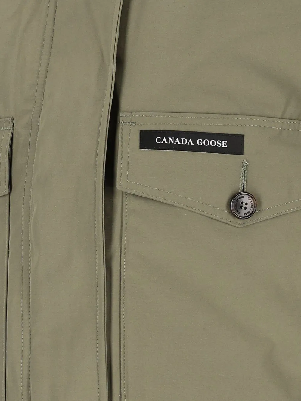Canada Goose Scout jack met lammy kraag en klepzak Groen