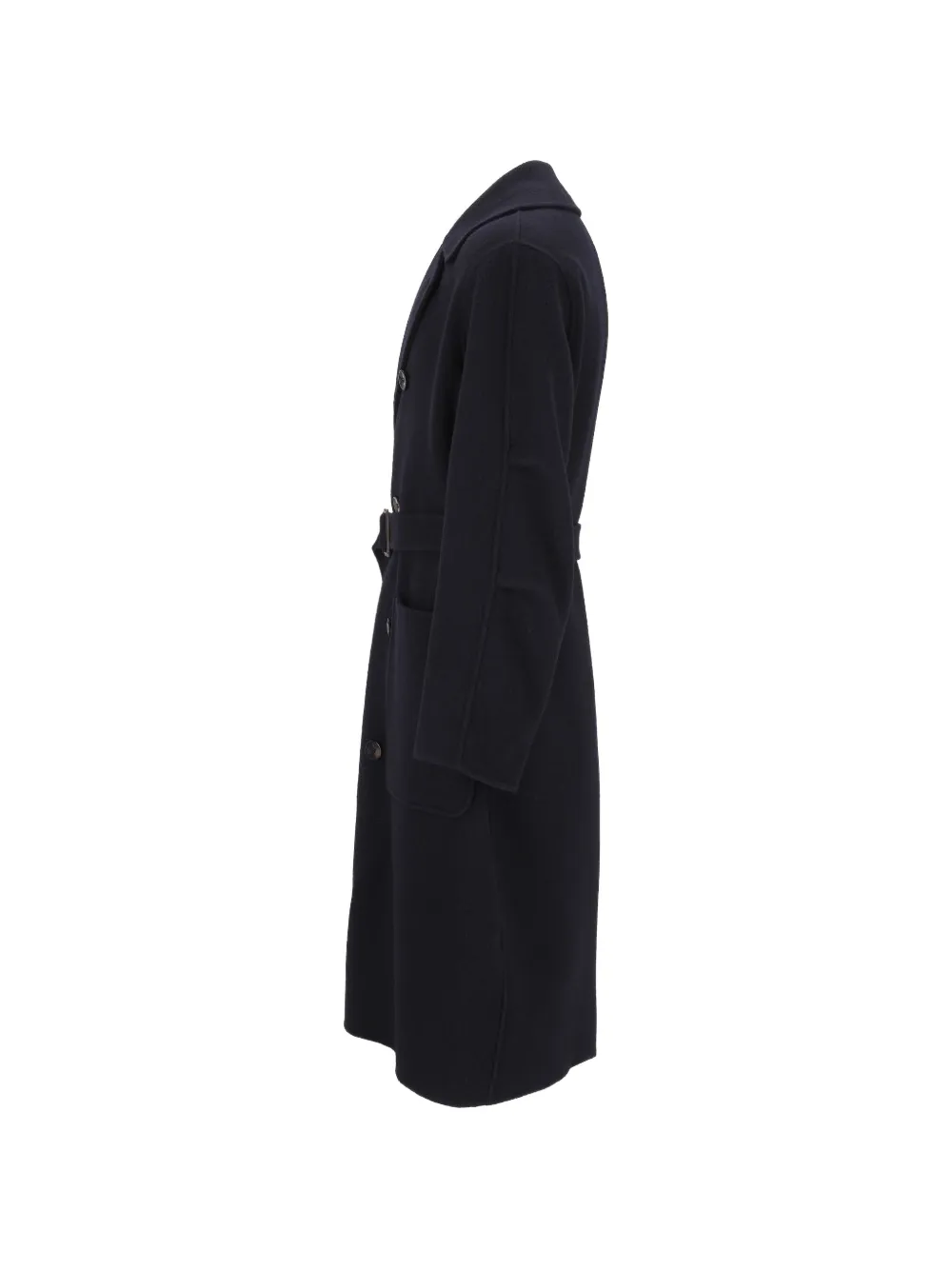 Emporio Armani double-breasted boiled wool coat hong kong capsule collection Blauw