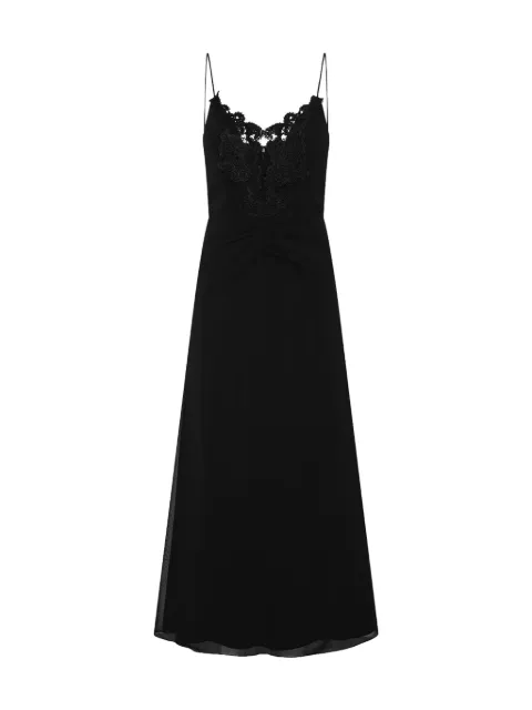 ROTATE BIRGER CHRISTENSEN lace-trim ruched dress