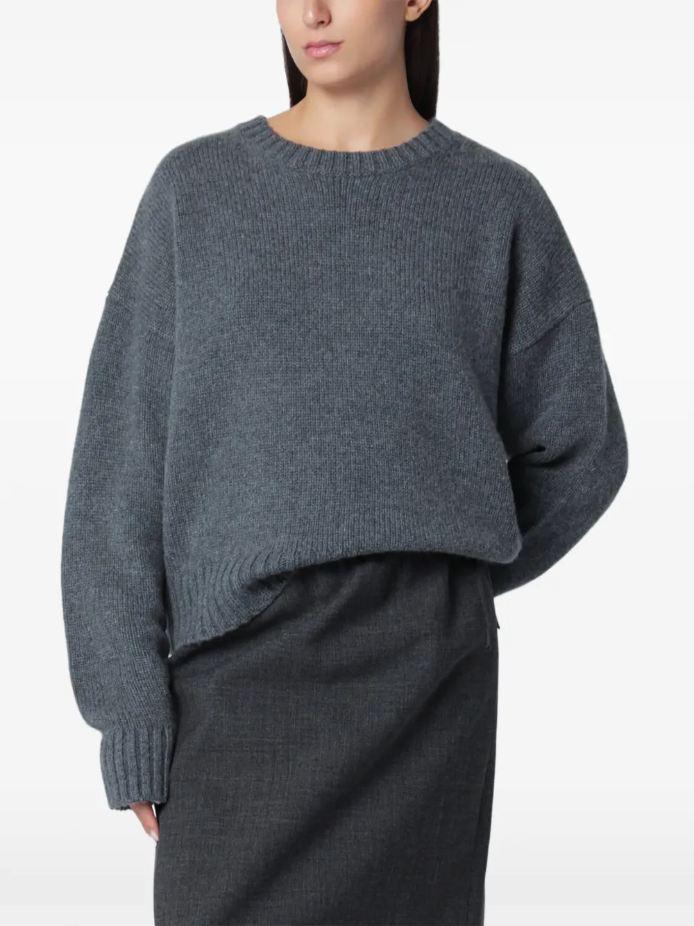 Extreme cashmere crew-neck cashmere sweater Grijs