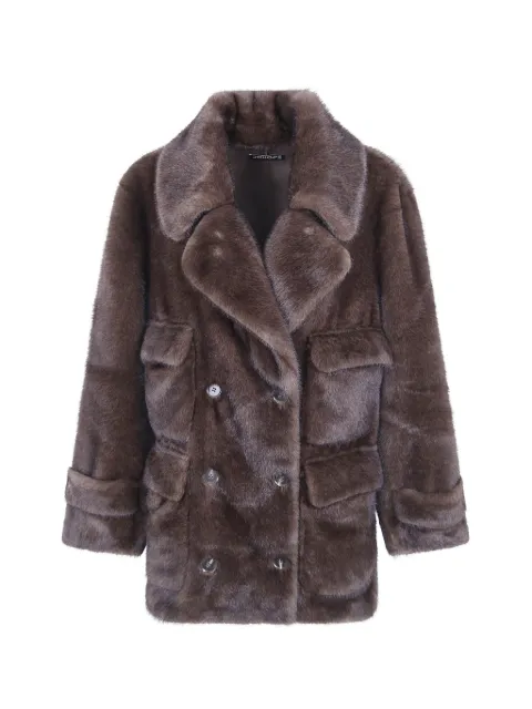 SWD BY S.W.O.R.D. double-breasted faux-fur coat