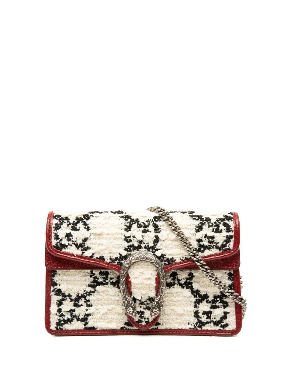 Gucci Pre-Owned 2016-2026 Mini GG Tweed Dionysus crossbody bag - White