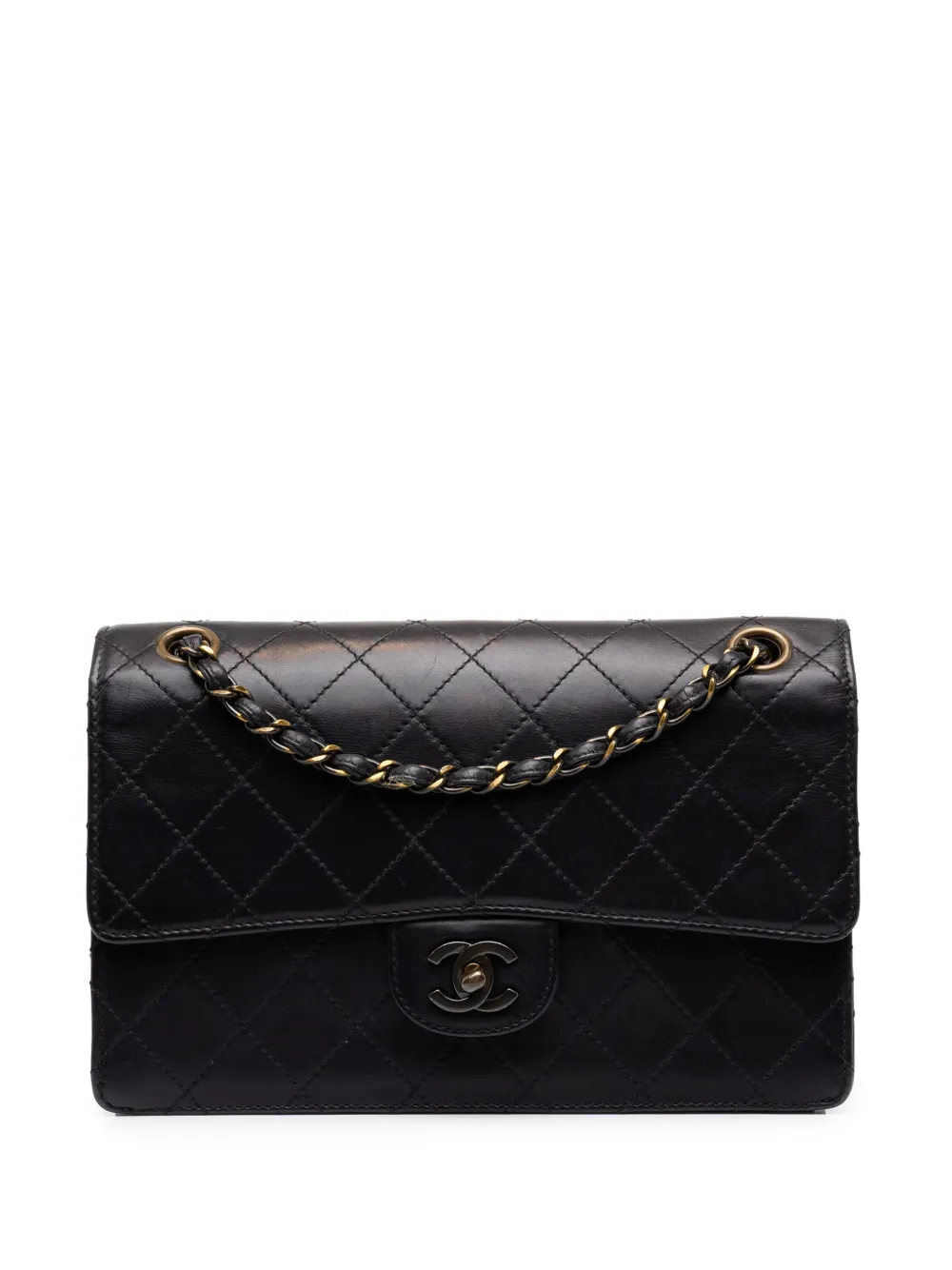 CHANEL Pre-Owned 1997-1999 Medium CC Quilted Lambskin Single Flap shoulder bag - Black