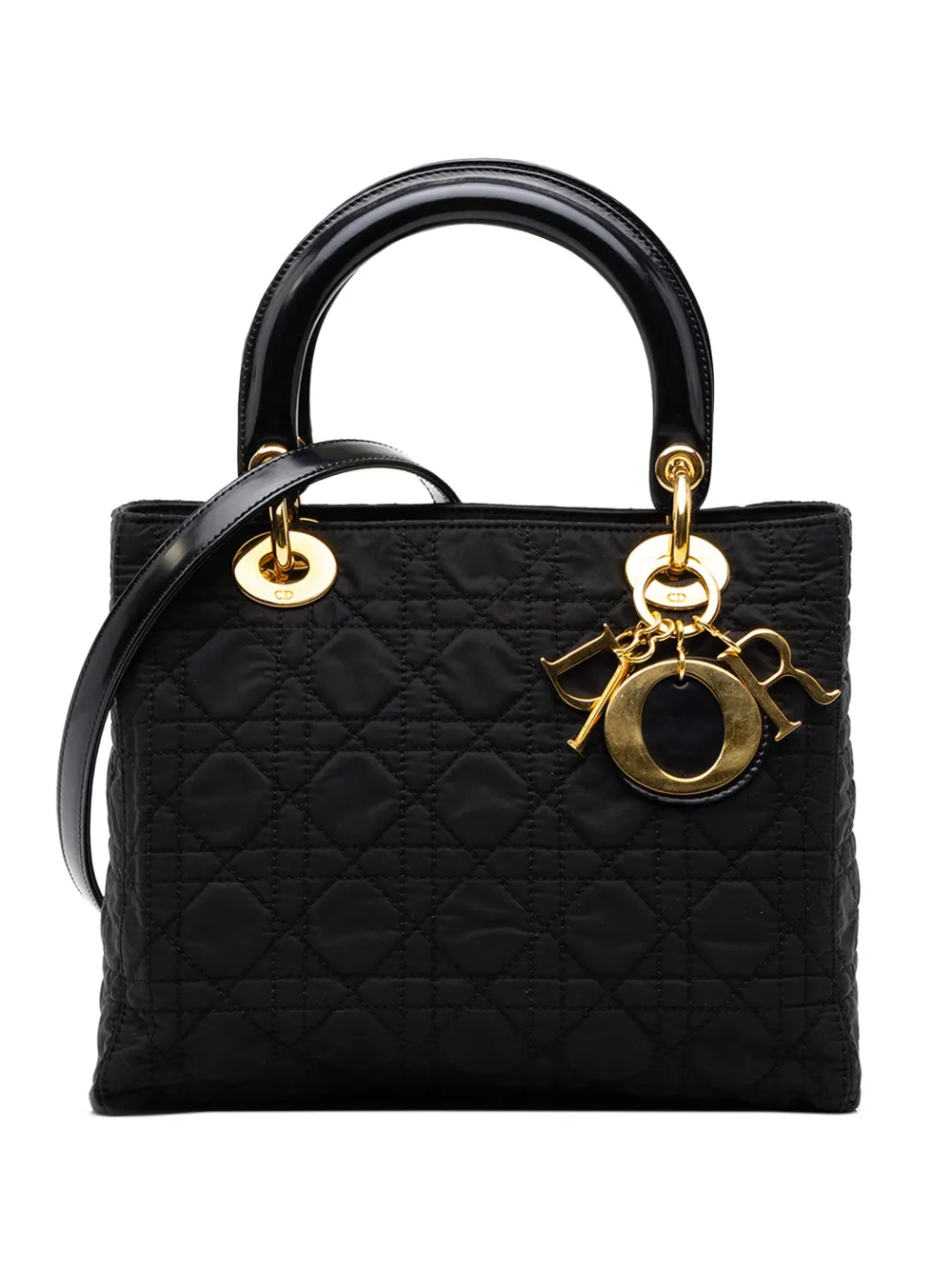 Christian Dior Pre-Owned 1999 Medium Nylon Cannage Lady Dior satchel - Schwarz