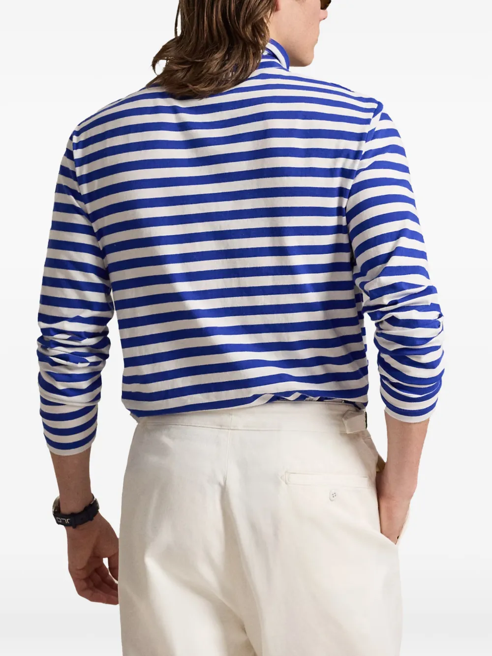 Polo Ralph Lauren Classic Fit striped rollneck pullover Blauw