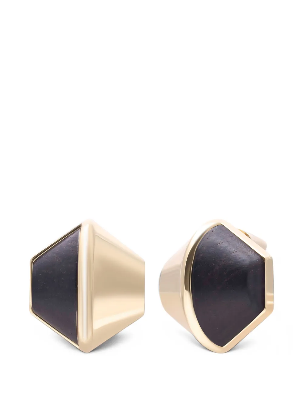 Eddie Borgo Inlaid Honeycomb stud earrings - Oro
