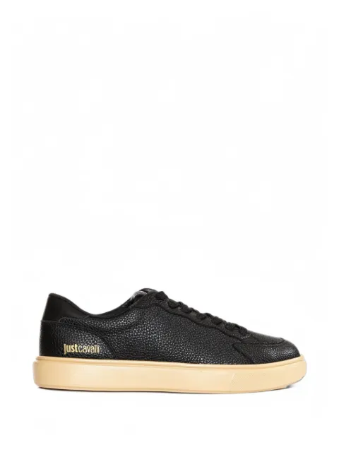 Just Cavalli logo-print pebbled sneakers
