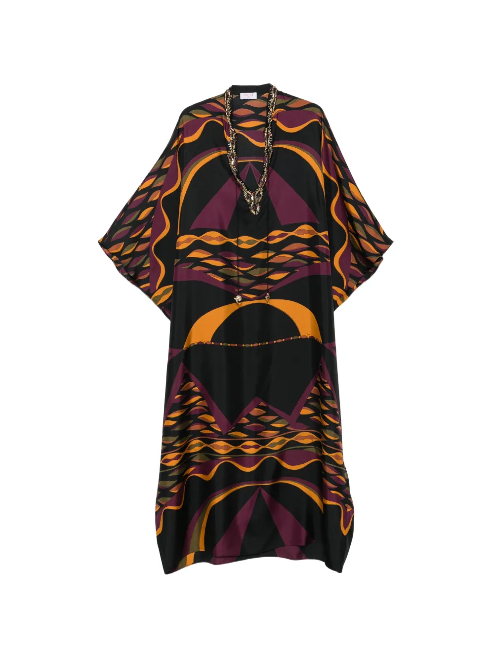 PUCCI embellished kaftan maxi dress Zwart