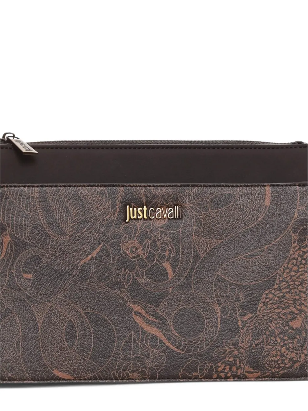 Just Cavalli animal-print wrist-strap pouch Bruin