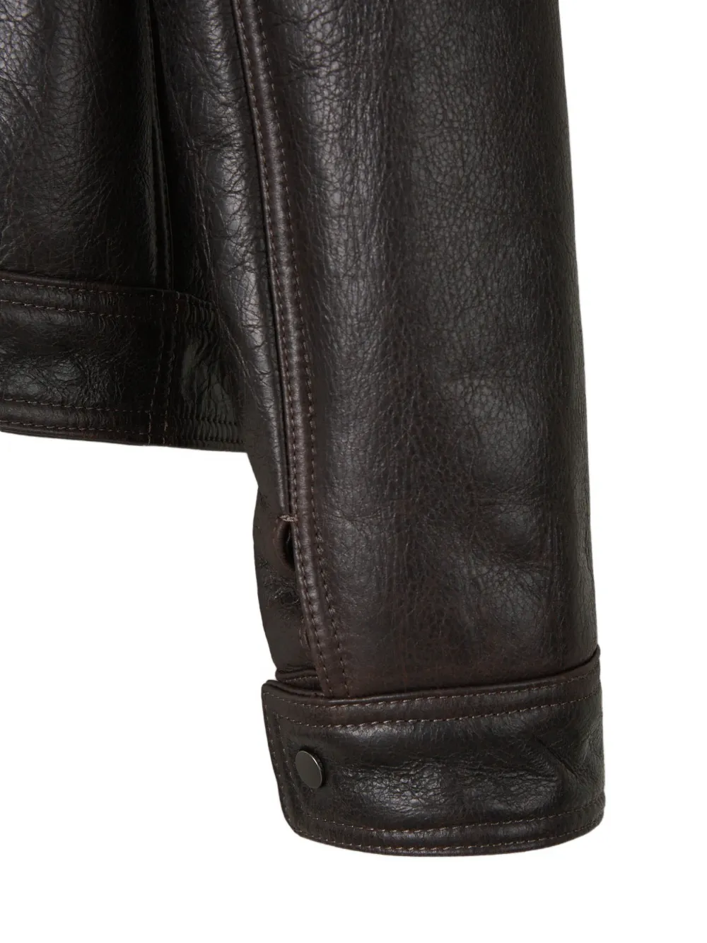 Salvatore Santoro leather shearling-collar jacket Bruin