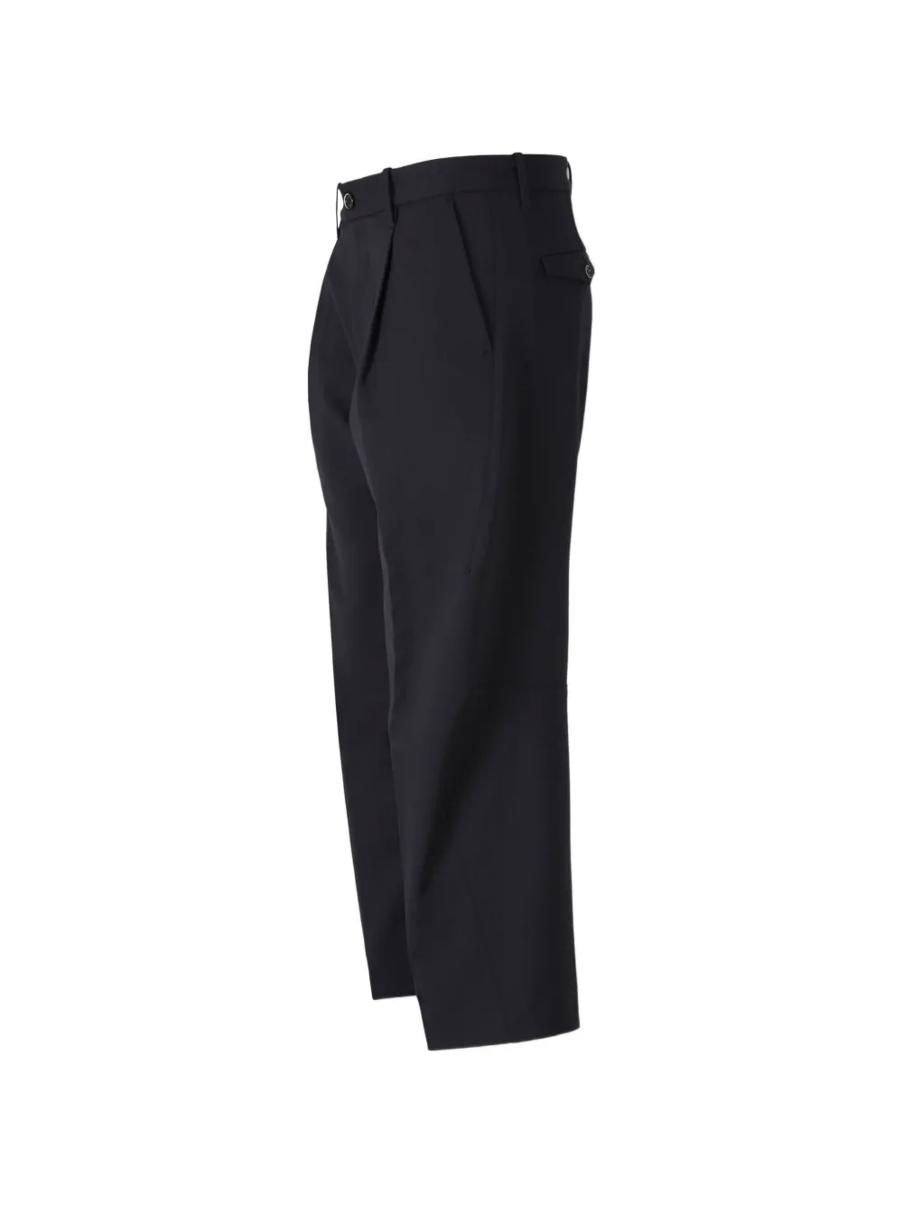 Nine In The Morning pleated cropped trousers Blauw