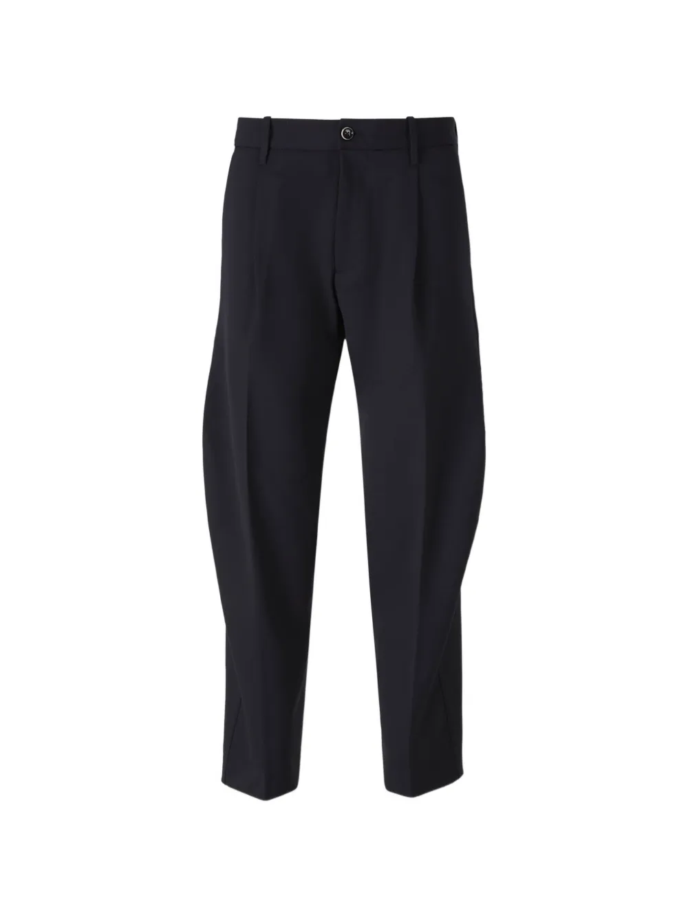 Nine In The Morning pleated cropped trousers Blauw