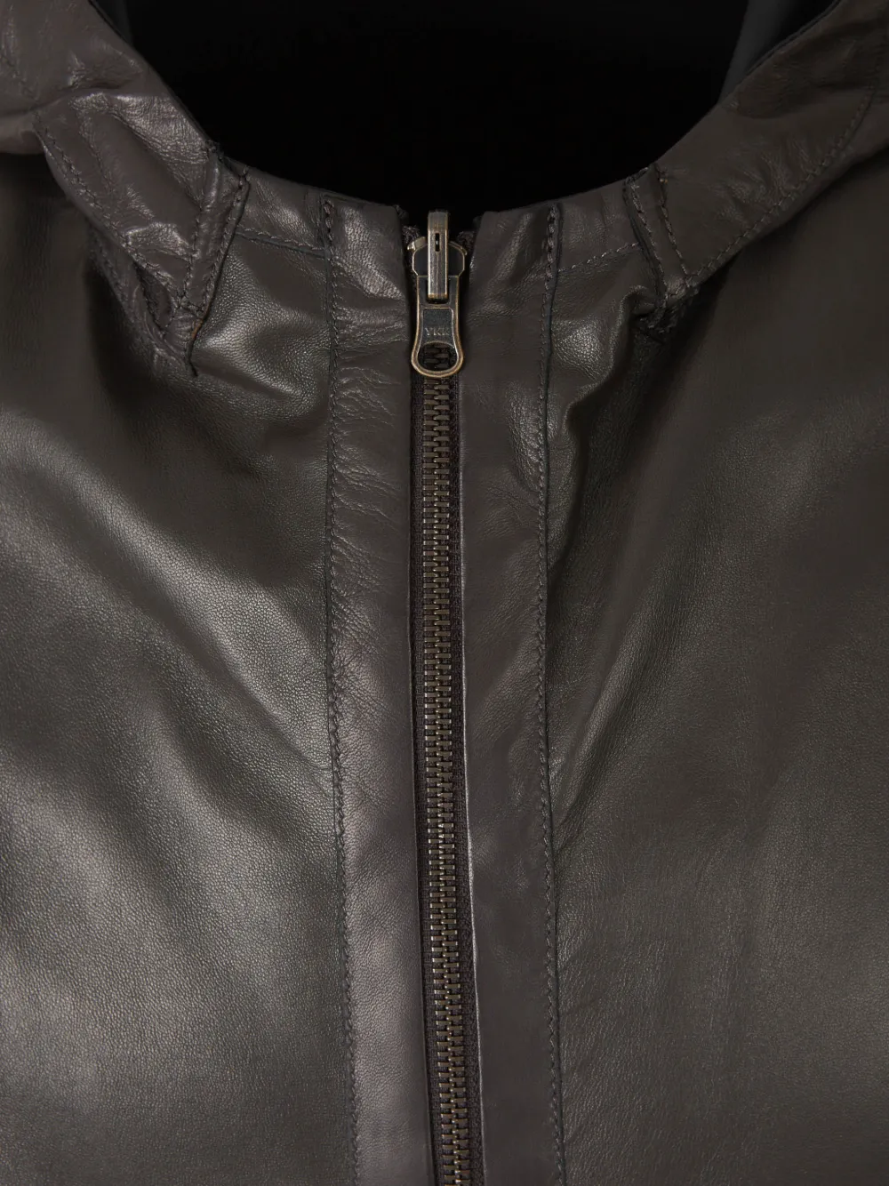 Salvatore Santoro hooded leather jacket Bruin