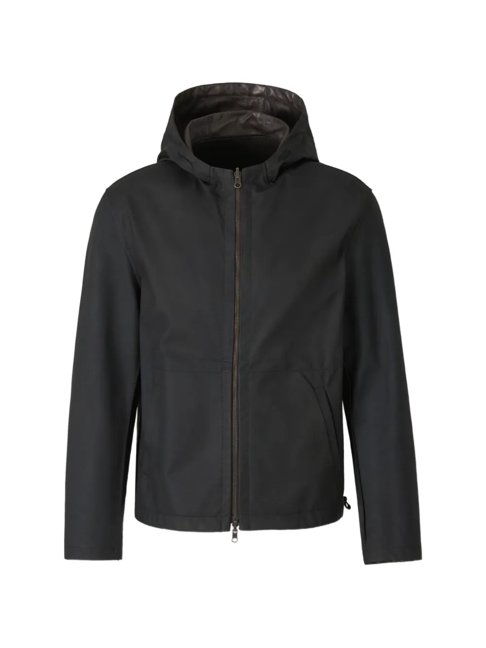 Salvatore Santoro hooded leather jacket Bruin
