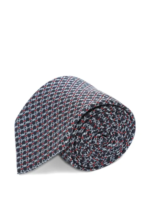 Ferragamo Gancini silk jacquard tie