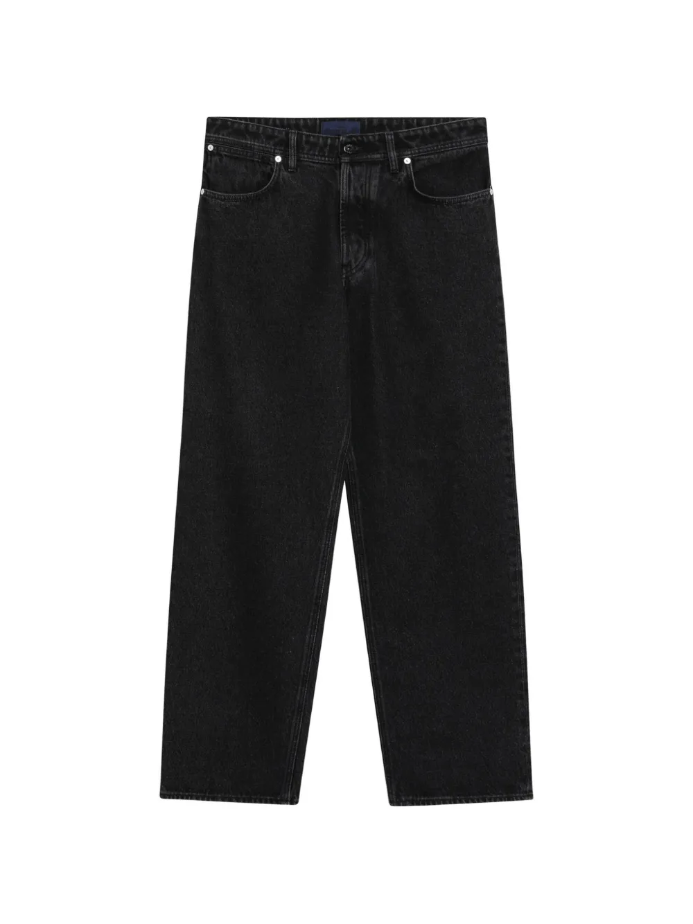 Stone Island J100006 black denim-medium grainy wash jeans Zwart