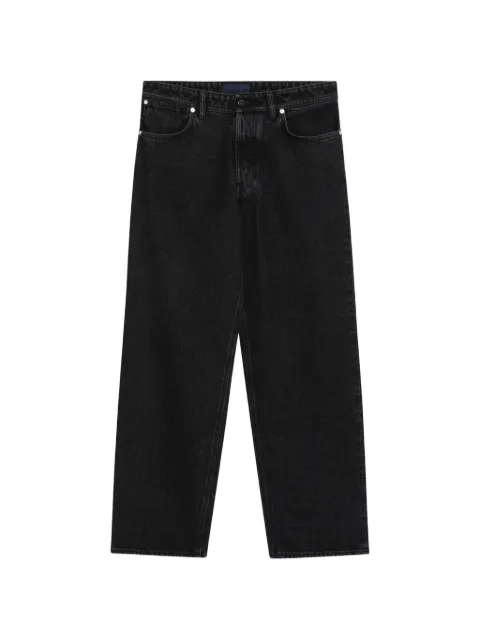Stone Island J100006 black denim-medium grainy wash jeans