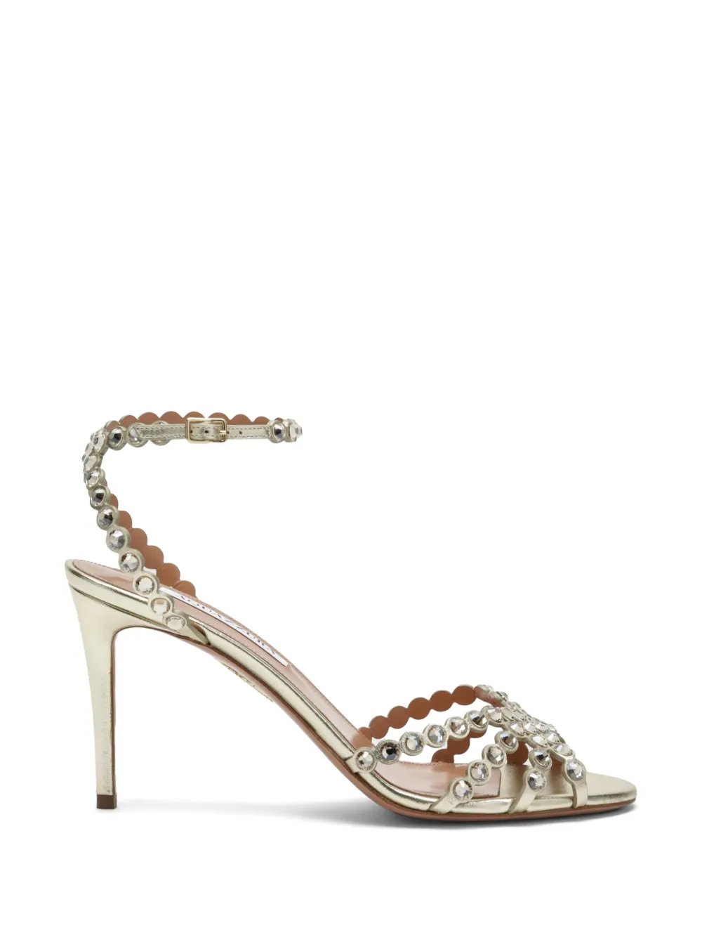 Aquazzura Tequila crystal-embellished heeled sandals - Grau