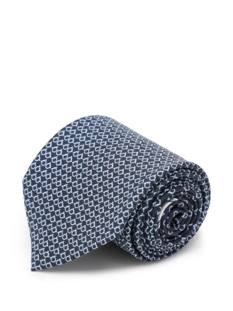 Ferragamo corbata de seda Gancini