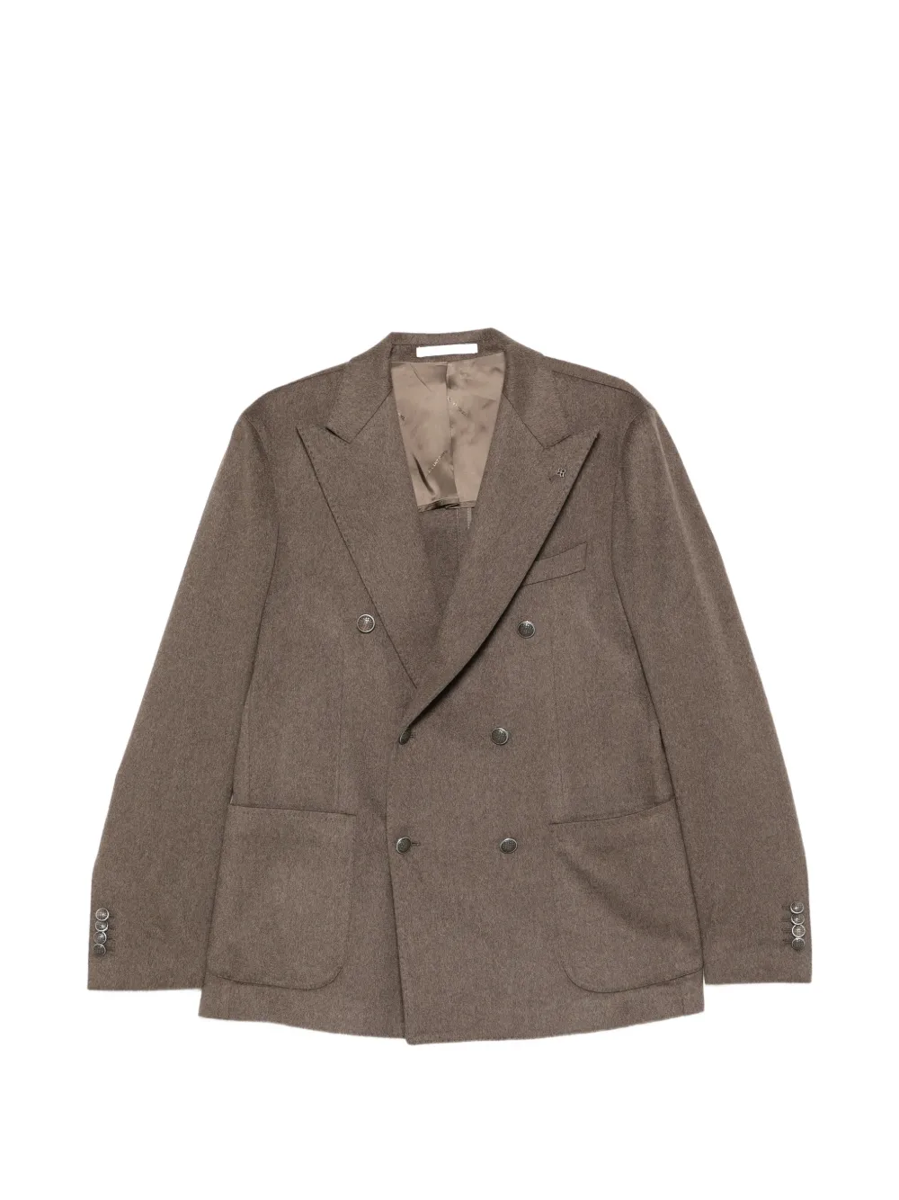 Tagliatore double-breasted peak-lapels blazer Bruin