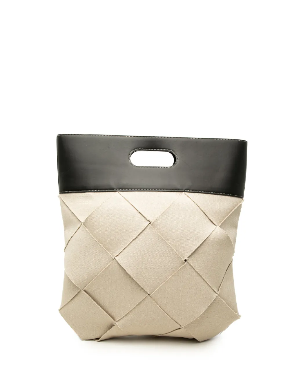 Bottega Veneta Pre-Owned 2012-2026 Medium Canvas Maxi Intrecciato Slip tote bag - Nude