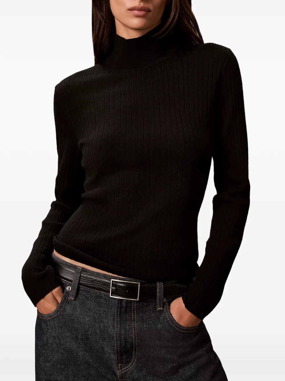 Calvin Klein ribbed roll-neck sweater - Nero