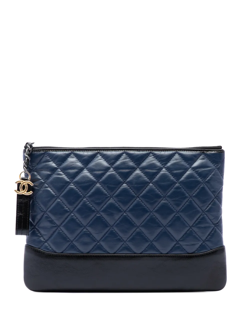 CHANEL Pre-Owned 2018 Medium Aged Calfskin Gabrielle O Case clutch bag - Blau