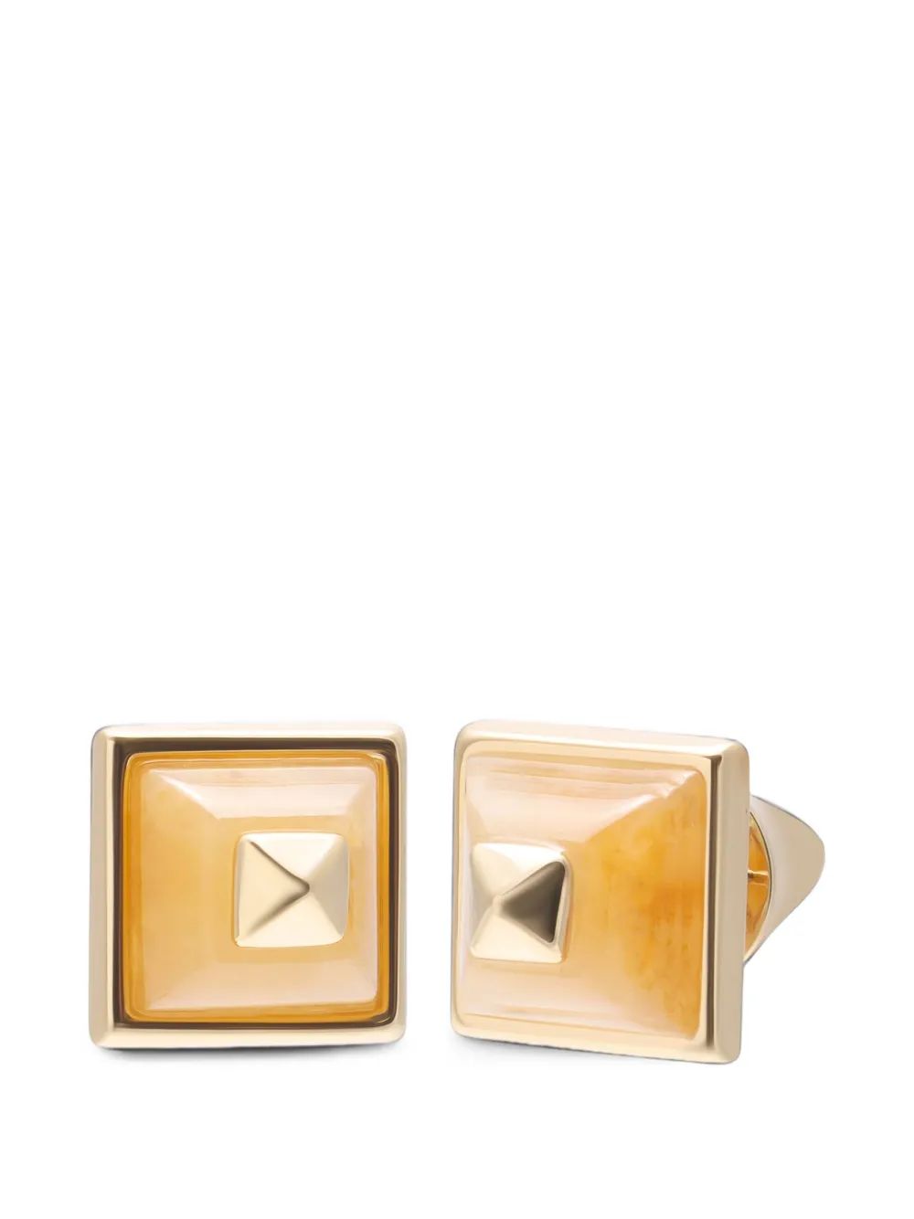 Eddie Borgo Sugarloaf Pyramid aragonite stud earrings - Oro