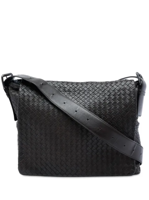 Bottega Veneta Pre-Owned bolsa crossbody Flap de piel de napa en Intrecciato 2012-2026