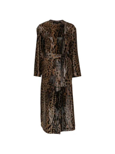 Salvatore Santoro leopard-print belted jacket