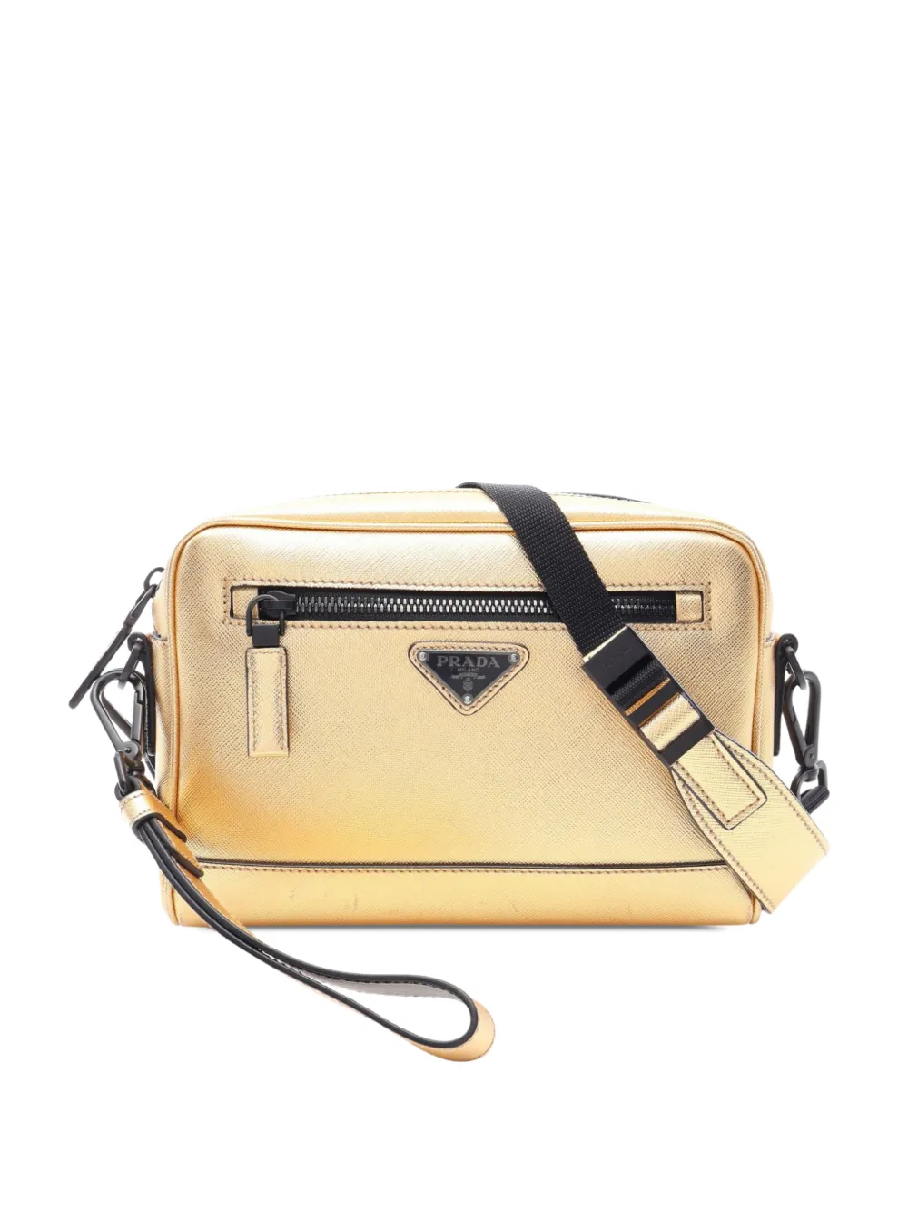 Prada Pre-Owned 2013-2026 Saffiano Travel crossbody bag - Oro
