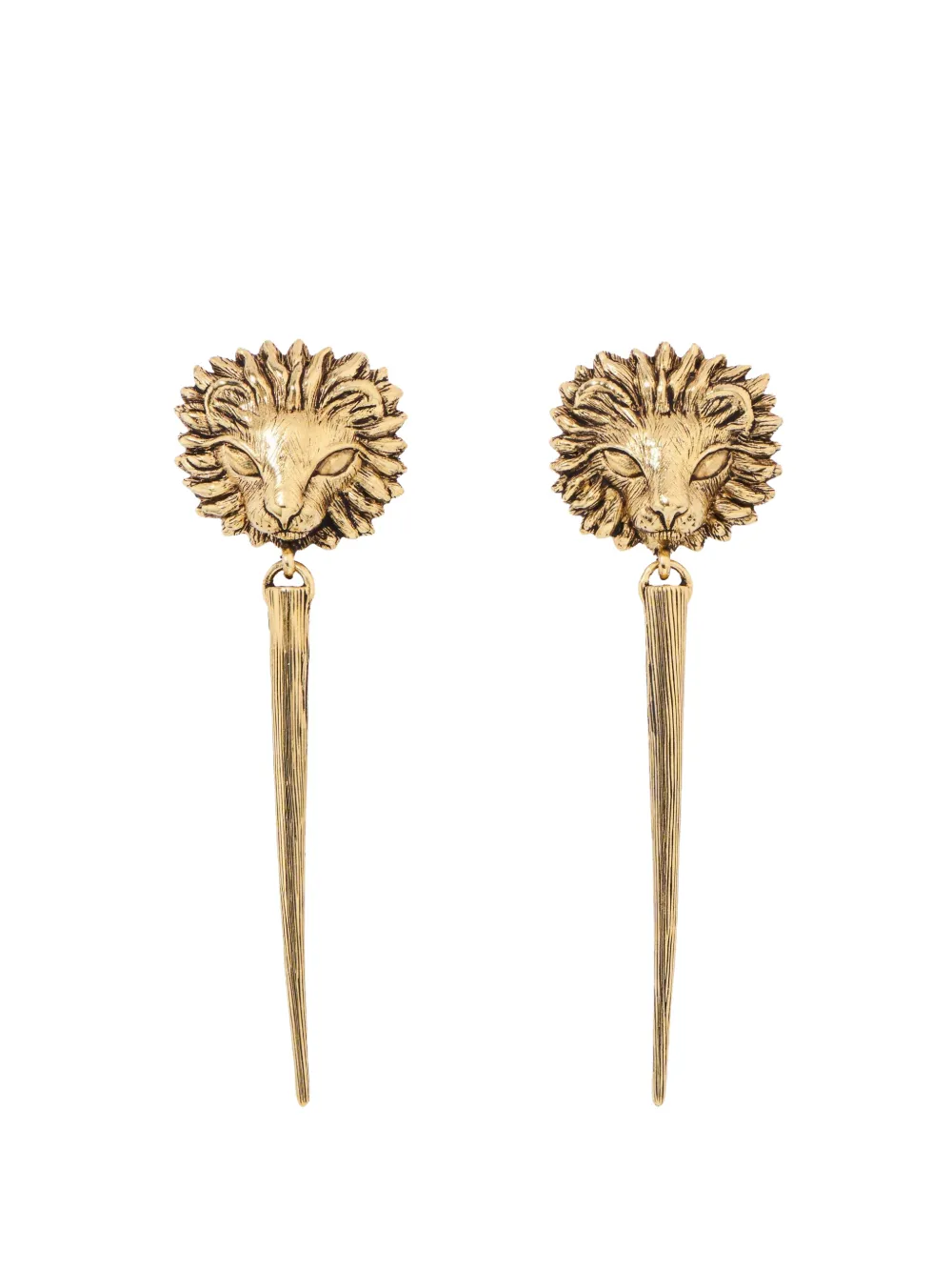 Aurelie Bidermann Orecchini Saby con testa di leone - Oro