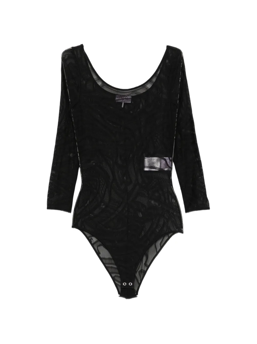 PUCCI long-sleeve sheer top Zwart