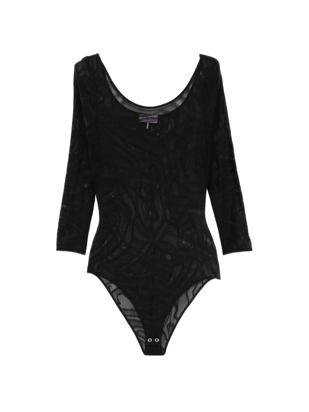 PUCCI long-sleeve sheer top Zwart