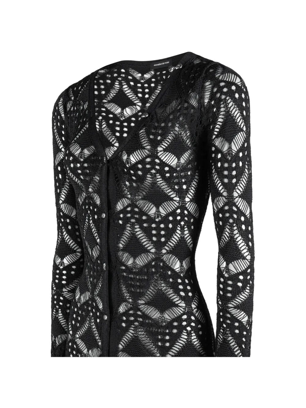 Manière De Voir knit longline cover up cardigan - black - Nero