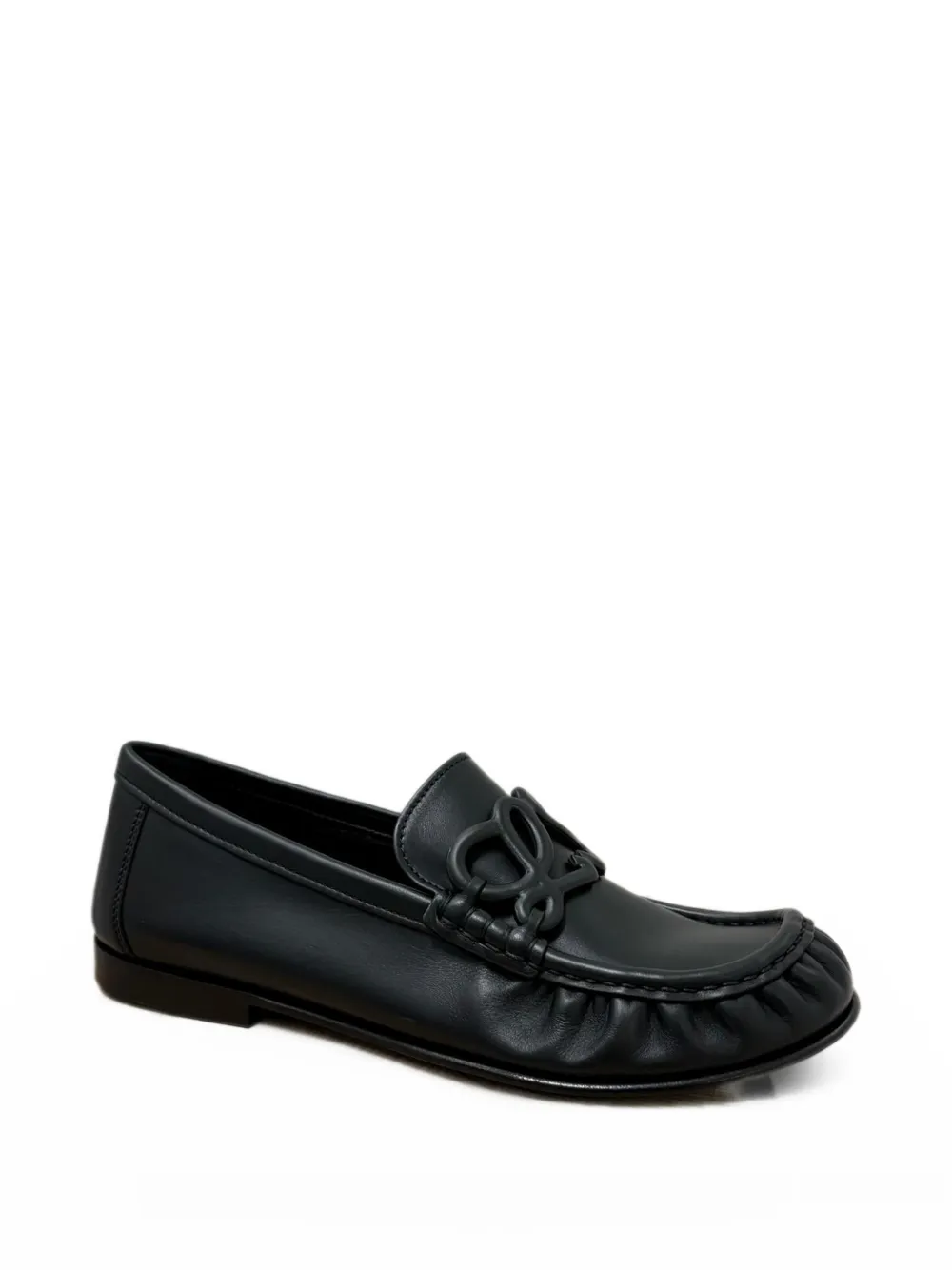 LOEWE Double L loafers in soft calfskin - Black
