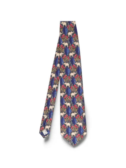 Givenchy Pre-Owned elephant-print diamond-pattern tie