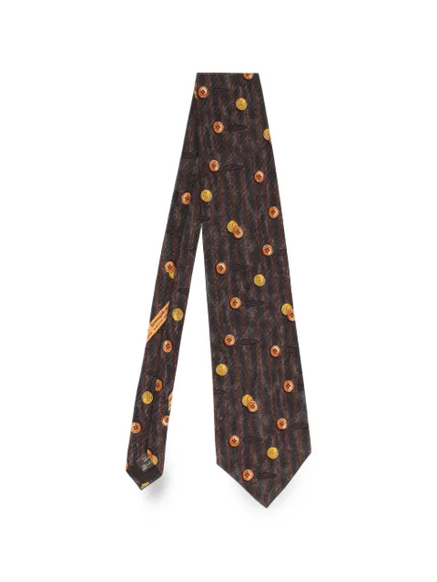 Zegna button-print tie