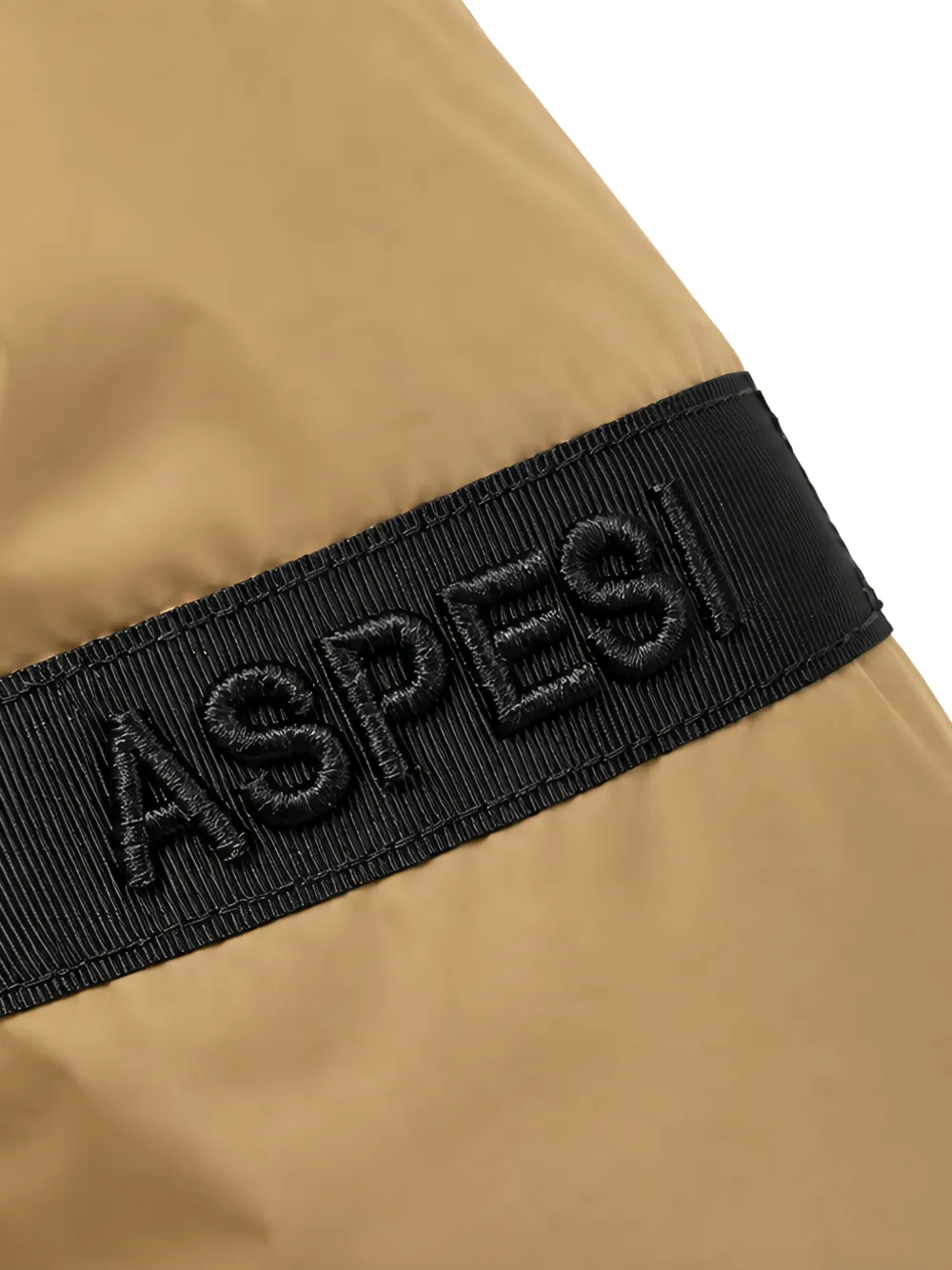 Aspesi Kids logo-patch puffer jacket Beige