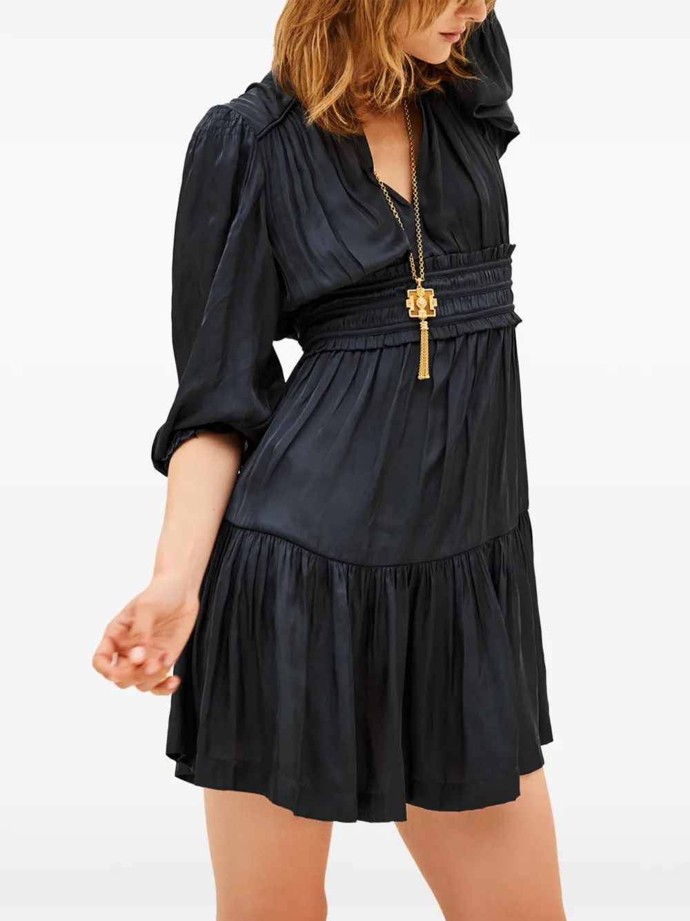 Ba&Sh Cyrilia long-sleeve mini dress Blauw